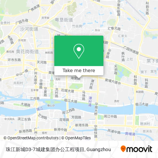 珠江新城D3-7城建集团办公工程项目 map