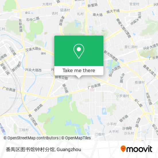番禺区图书馆钟村分馆 map