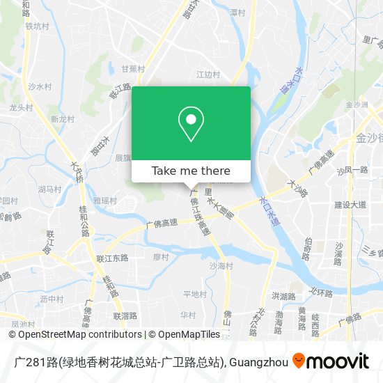 广281路(绿地香树花城总站-广卫路总站) map