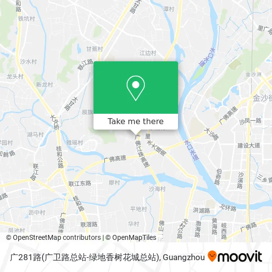 广281路(广卫路总站-绿地香树花城总站) map