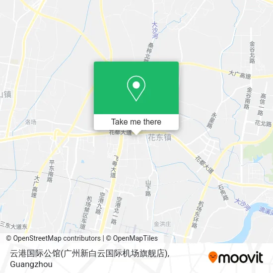 云港国际公馆(广州新白云国际机场旗舰店) map