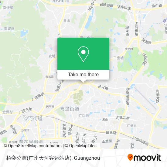 柏奕公寓(广州天河客运站店) map