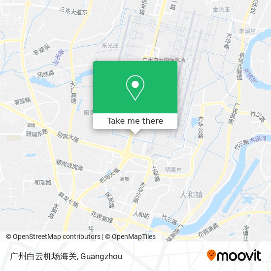 广州白云机场海关 map
