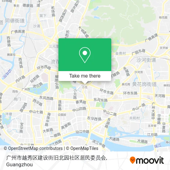 广州市越秀区建设街旧北园社区居民委员会 map