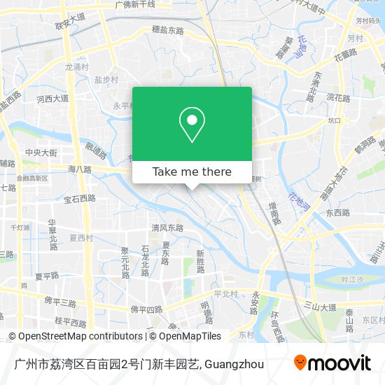广州市荔湾区百亩园2号门新丰园艺 map