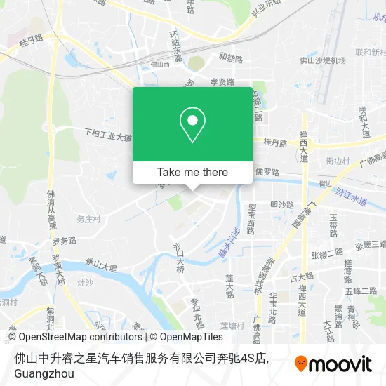 佛山中升睿之星汽车销售服务有限公司奔驰4S店 map