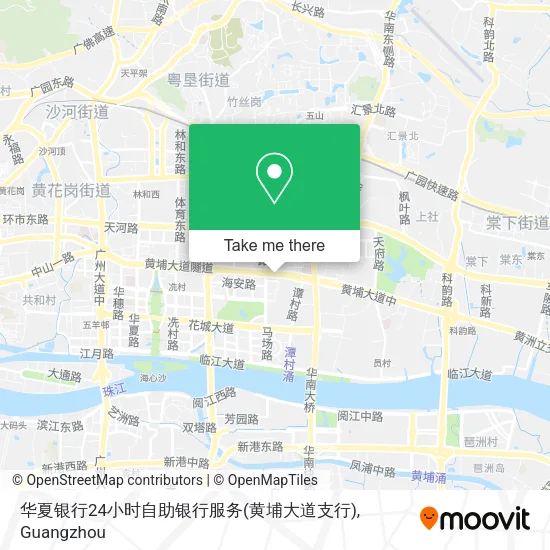 华夏银行24小时自助银行服务(黄埔大道支行) map