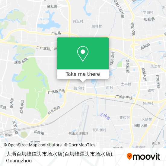 大沥百塔峰谭边市场水店(百塔峰潭边市场水店) map