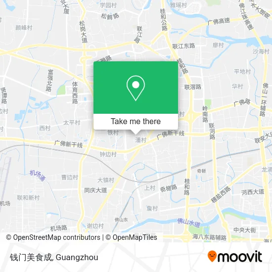 钱门美食成 map