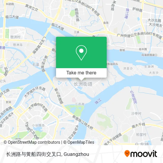 长洲路与黄船四街交叉口 map