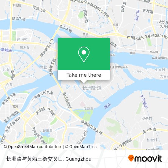长洲路与黄船三街交叉口 map