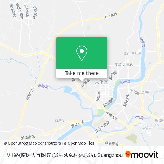 从1路(南医大五附院总站-凤凰村委总站) map