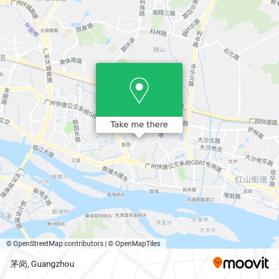 茅岗 map