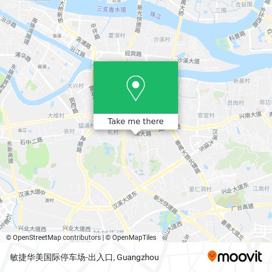 敏捷华美国际停车场-出入口 map