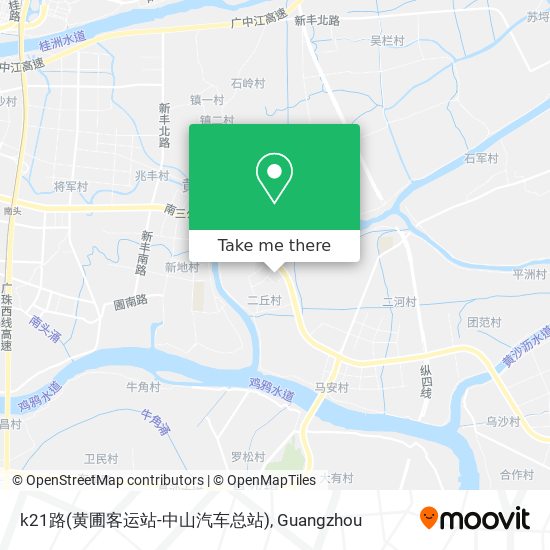 k21路(黄圃客运站-中山汽车总站) map