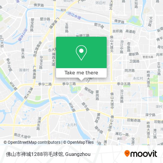 佛山市禅城1288羽毛球馆 map
