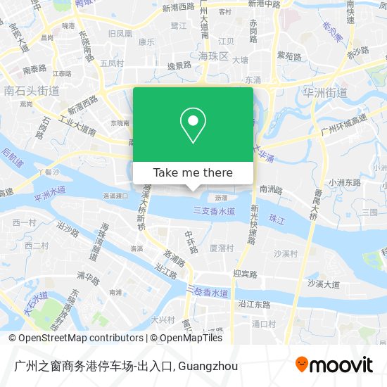 广州之窗商务港停车场-出入口 map