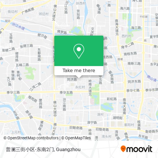 普澜三街小区-东南2门 map