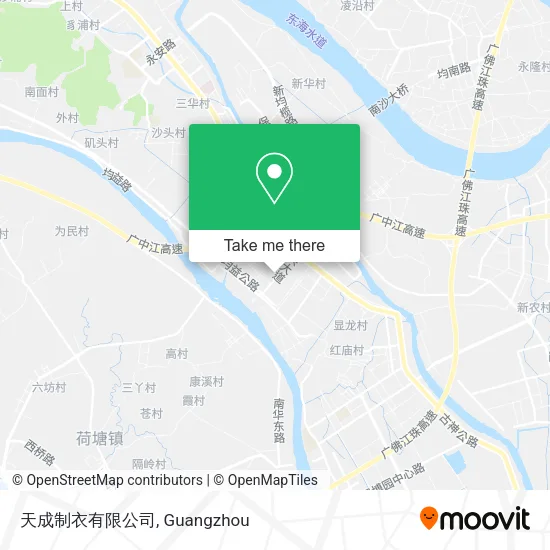 天成制衣有限公司 map