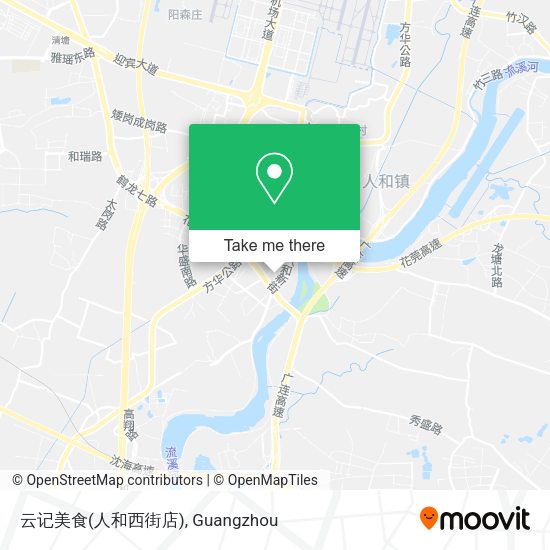 云记美食(人和西街店) map