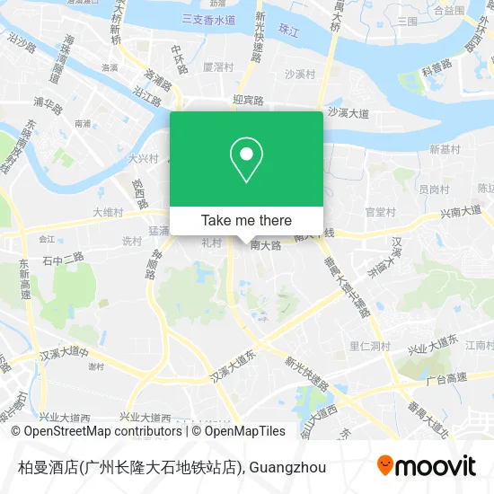 柏曼酒店(广州长隆大石地铁站店) map