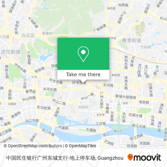中国民生银行广州东城支行-地上停车场 map