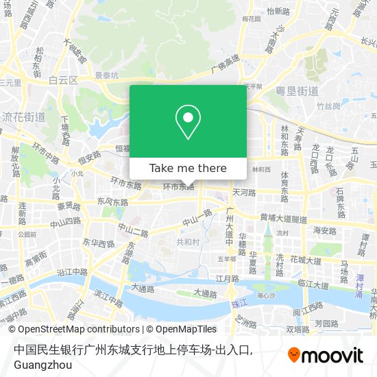 中国民生银行广州东城支行地上停车场-出入口 map