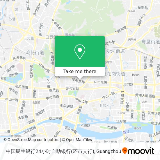 中国民生银行24小时自助银行(环市支行) map