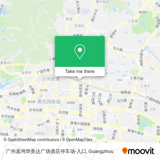 广州嘉鸿华美达广场酒店停车场-入口 map