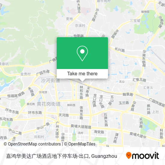 嘉鸿华美达广场酒店地下停车场-出口 map