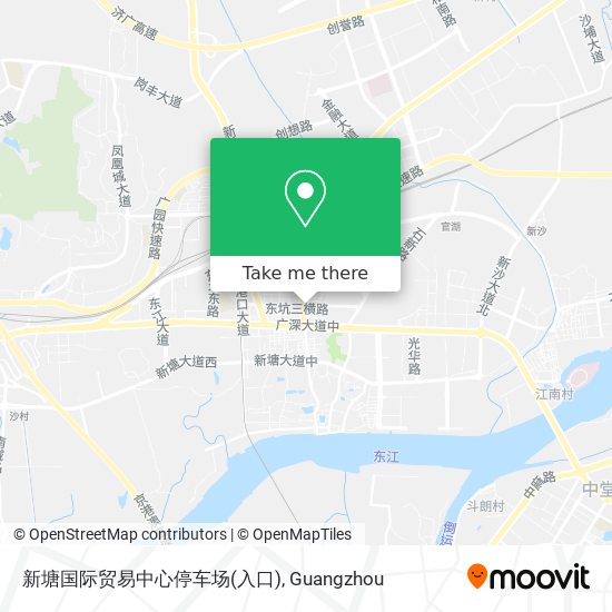 新塘国际贸易中心停车场(入口) map