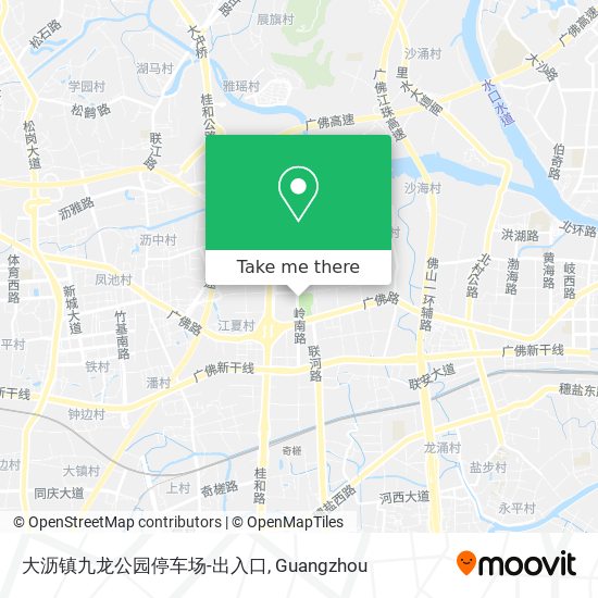 大沥镇九龙公园停车场-出入口 map