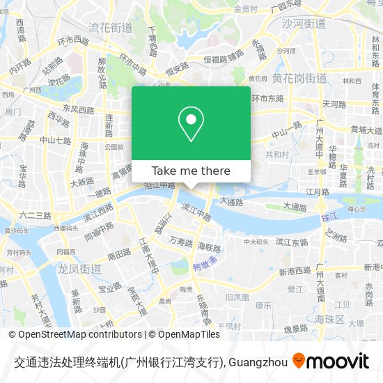 交通违法处理终端机(广州银行江湾支行) map