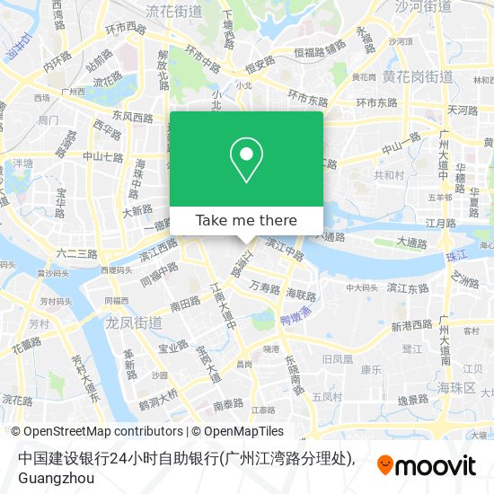 中国建设银行24小时自助银行(广州江湾路分理处) map