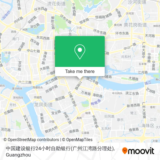 中国建设银行24小时自助银行(广州江湾路分理处) map
