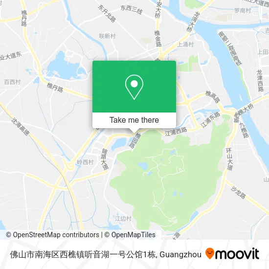 佛山市南海区西樵镇听音湖一号公馆1栋 map
