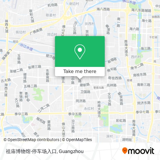 祖庙博物馆-停车场入口 map