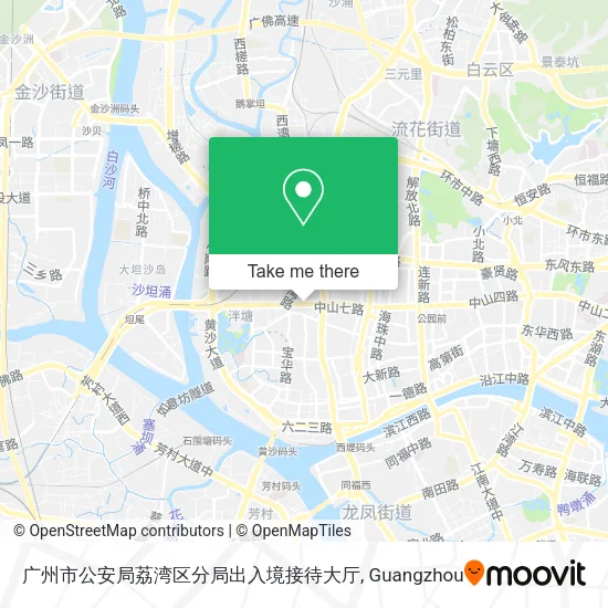 广州市公安局荔湾区分局出入境接待大厅 map