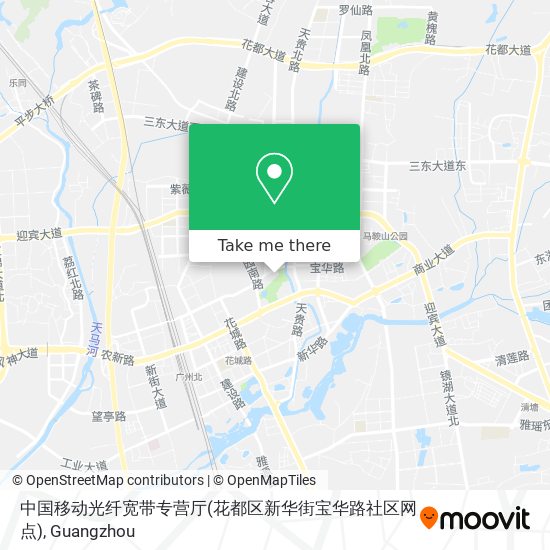 中国移动光纤宽带专营厅(花都区新华街宝华路社区网点) map