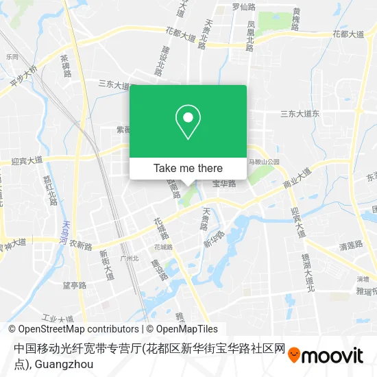 中国移动光纤宽带专营厅(花都区新华街宝华路社区网点) map