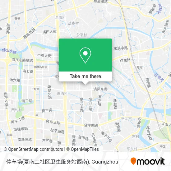 停车场(夏南二社区卫生服务站西南) map