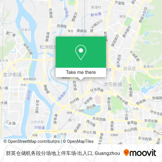群英仓储机务段分场地上停车场-出入口 map