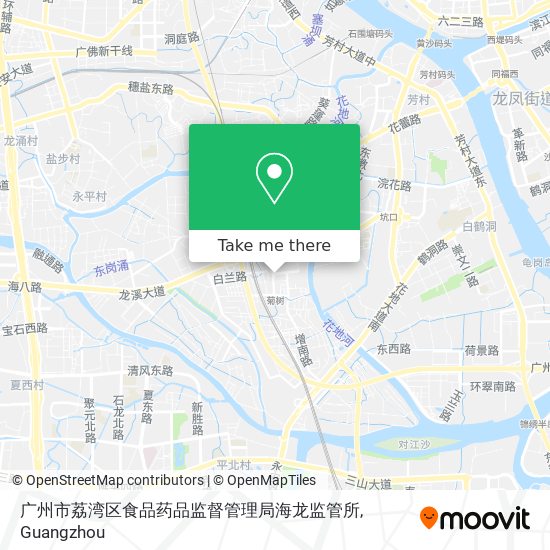 广州市荔湾区食品药品监督管理局海龙监管所 map