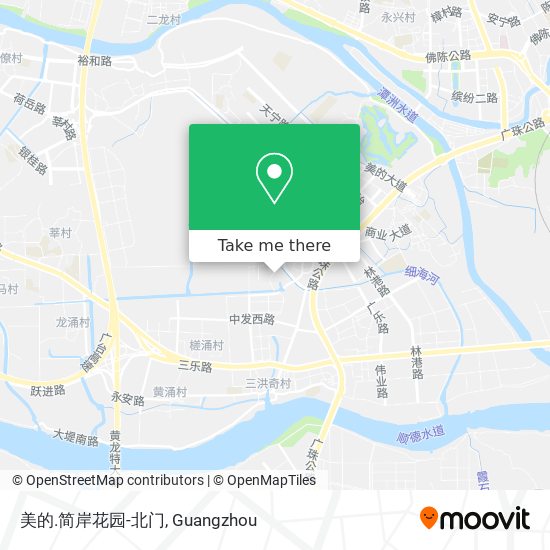 美的.简岸花园-北门 map