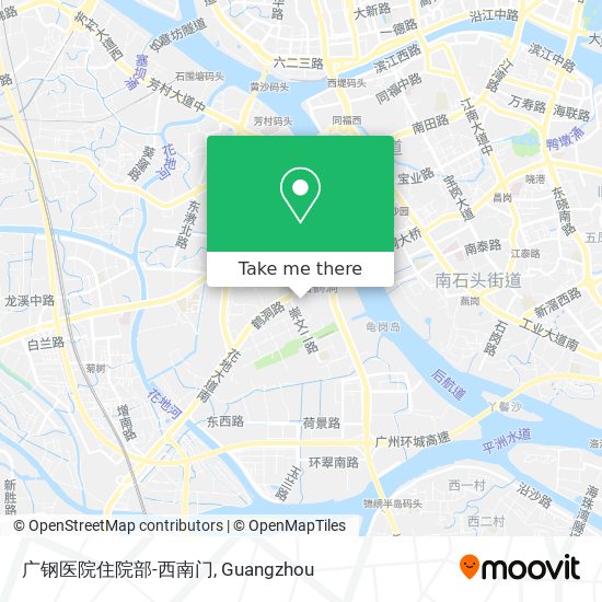 广钢医院住院部-西南门 map