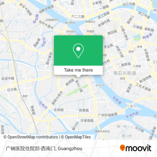 广钢医院住院部-西南门 map