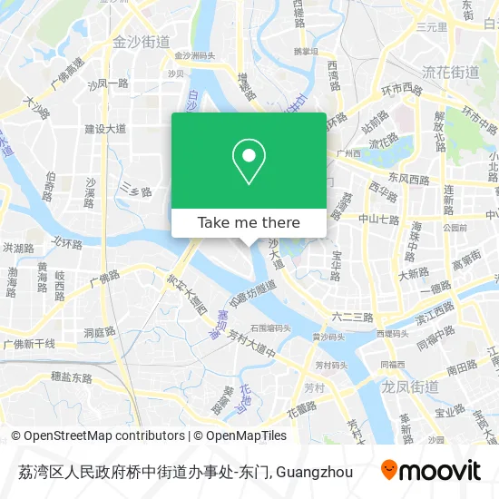 荔湾区人民政府桥中街道办事处-东门 map