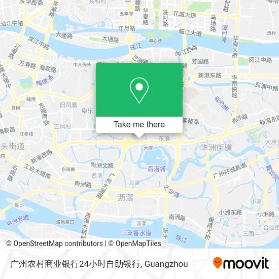 广州农村商业银行24小时自助银行 map