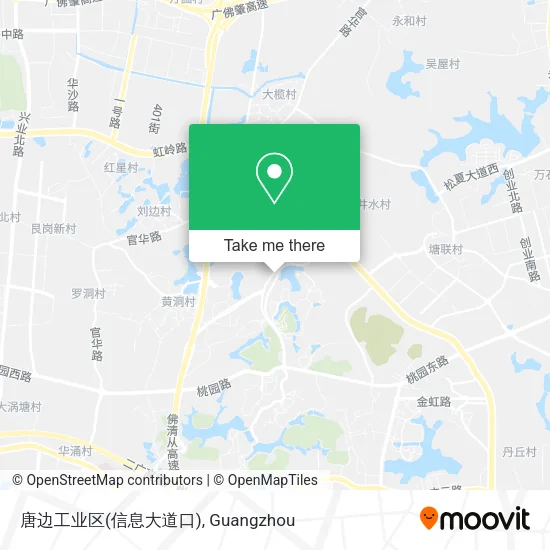 唐边工业区(信息大道口) map