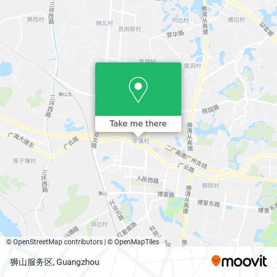 狮山服务区 map